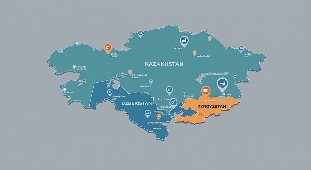 География офисов и проектов CERVELIS в Центральной Азии